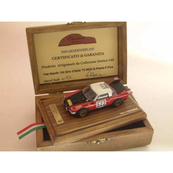 Fiat Abarth 124 #522 Giro d'Italia 1973 Pianta / Pica - Special Built 1:43